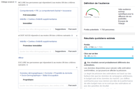 Facebook ciblage avancé