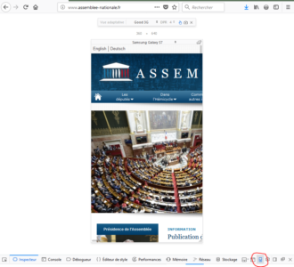 Firefox : vue adaptative