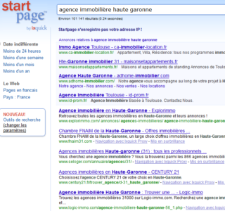 Résultat de recherche sur Startpage