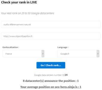 Seo Rank Ninja vos positions sur Google